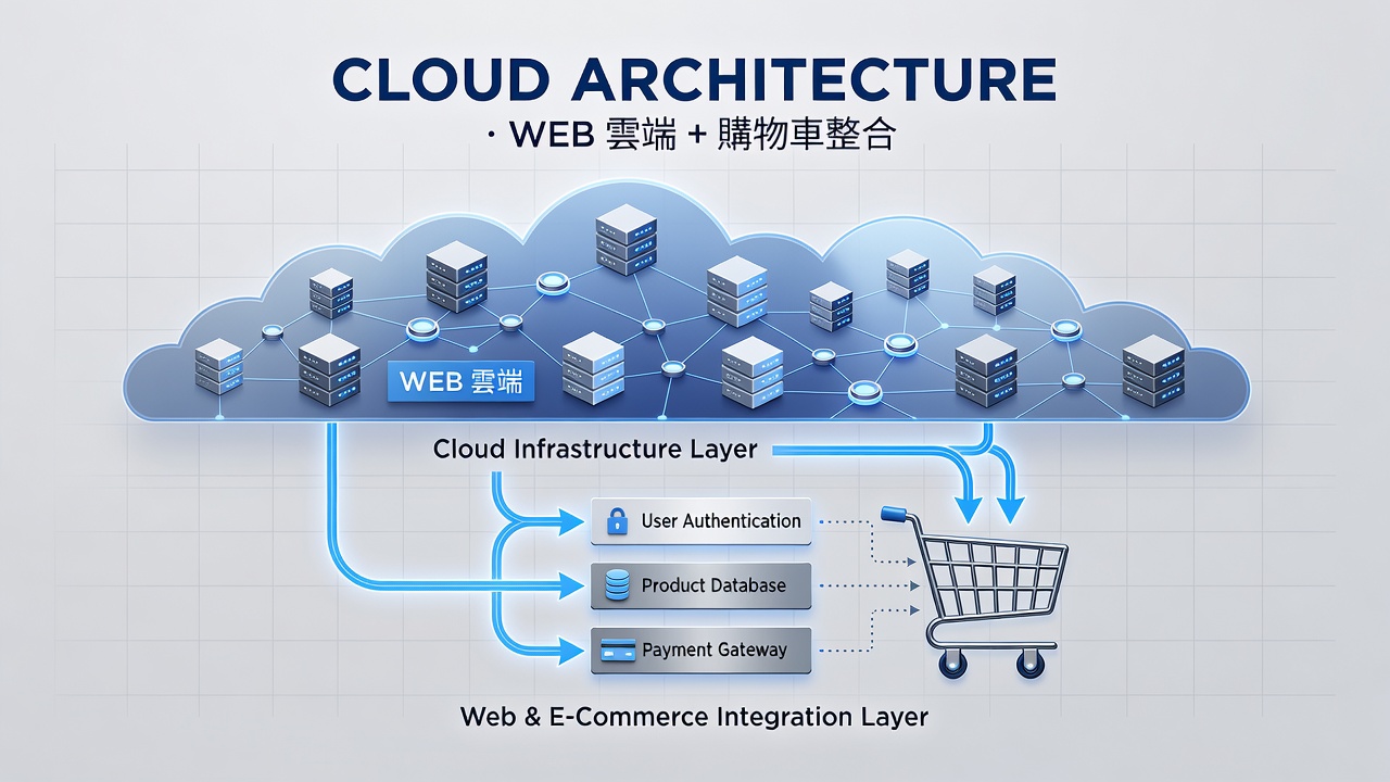 WEB 雲端架構示意